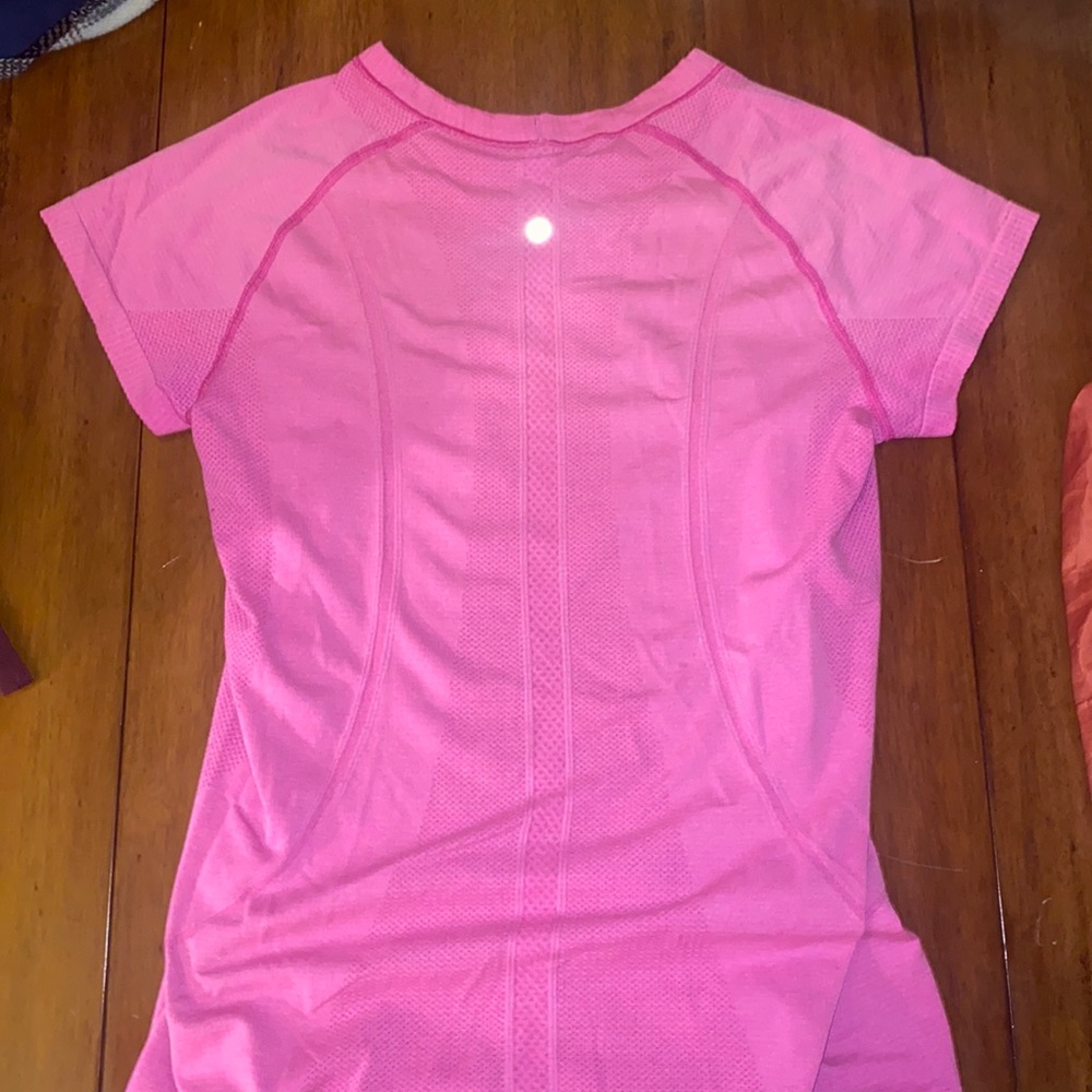Pink Lululemon Swiftly Tech Short Sleeve
